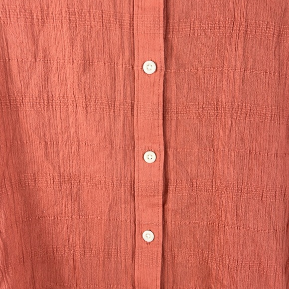 NWT Madewell women’s collared button down in terracotta. Size XS - Picture 5 of 8